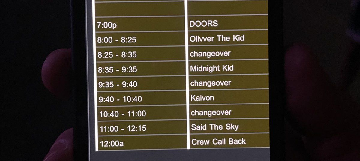 indyedmfam's tweet photo. SET TIMES!!!!! https://t.co/pTwPvPgsiX