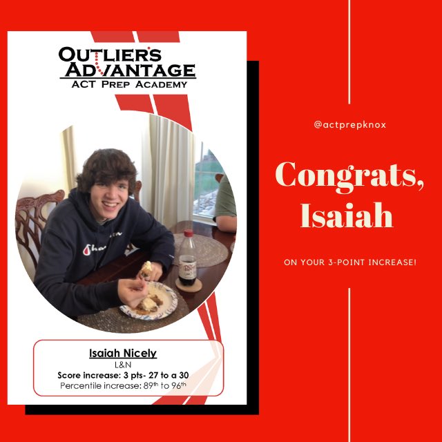 Congrats to Isaiah Nicely from <a href="/LNSTEMAC/">L & N STEM Academy</a> for increasing 3 points from a 27 to a 30! #actprep <a href="/LNBookNook/">L&N STEM Bookstore</a> <a href="/LN_XCTF/">L&N STEM XCTF</a> <a href="/lnstemkeyclub/">L&N STEM Academy Key Club</a> <a href="/BeckyAshe/">Becky Ashe</a> <a href="/jengarrett24/">Jennifer Garrett</a> <a href="/LNSTEM_PTSA/">L&N STEM PTSA</a> <a href="/lnstemnhs/">L&N STEM Academy NHS</a> <a href="/johnlukebell/">John Luke Bell</a> <a href="/LNcounsel/">LNcounselors</a> @kestanish <a href="/LNSTEM_MrAllen/">Jimm Allen</a> <a href="/LNSTEMSGA/">L&N STEM Academy SGA</a> <a href="/lnstemlib/">LNSTEMLIB</a>