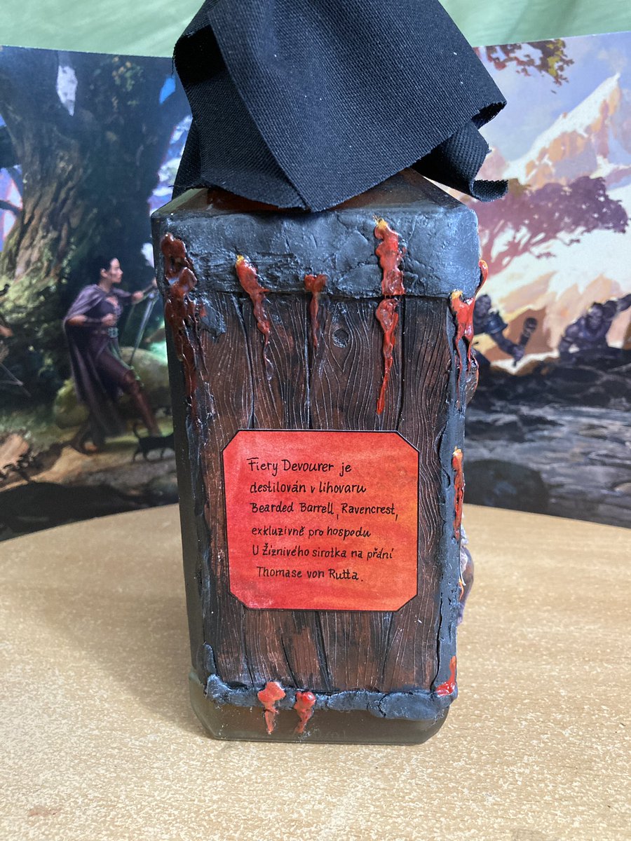 Witch_abroad_'s tweet photo. Fiery Devourer - Spicy drink with a special ingredient #mimic #firewhiskey #DnD #birthdaygift https://t.co/Do2xfOy2Kw
