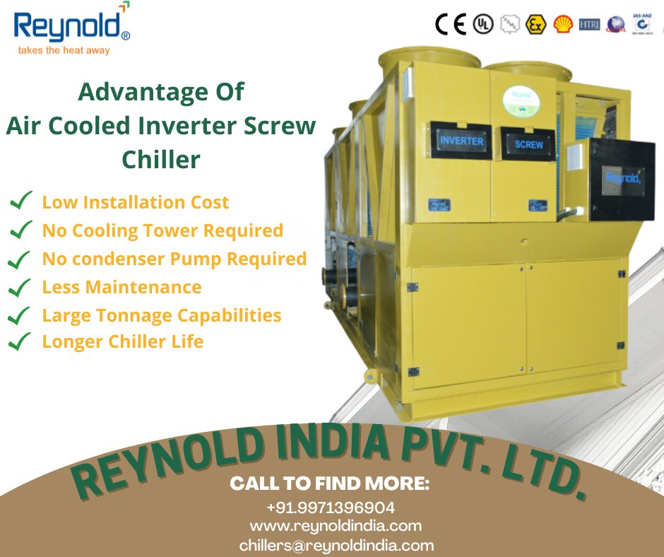 ReynoldIndia's tweet photo. Advantage of Air Cooled Inverter Screw Chiller
🌐https://t.co/cYySeACKeS
📞 Call Us:+91.9971396904
📧Email id:chillers@reynoldindia.com
#Reynoldindia #chillerinstallation #ChillerSuppliers #airchillers #AirCooledInverterScrewChiller https://t.co/qHmch22ofv