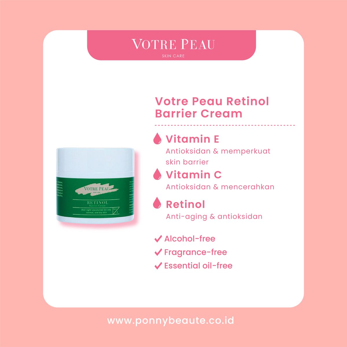PonnyBeaute's tweet photo. Dibandingkan bentuk serum, night cream umumnya punya konsentrasi Retinol lebih rendah, sehingga lebih gentle di kulit dan nggak bikin kering!

Mau cobain night cream Retinol yang mana nih, Squad? ✨ https://t.co/ViRdkBcYD0