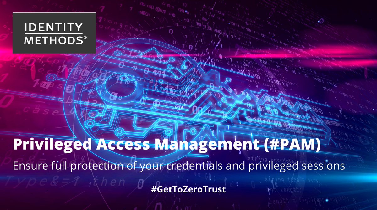 IdentityMethods's tweet image. #PrivilegedAccessManagement leads to a full capability to monitor all points of connectivity and securely manage access where and when it is required in line with #ZeroTrust principles. Our starter guide explains the benefits of #PAM for your business: loom.ly/WHEymic