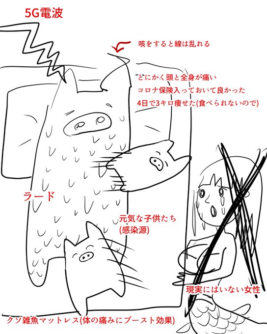 コロナ陽性で39度台の熱が4日続いているので、せっかくなので絵を描きました!
やっぱ全然ただの風邪じゃ無いです!インフルより余裕で辛いです💦皆様お気をつけあそばせ✋ 