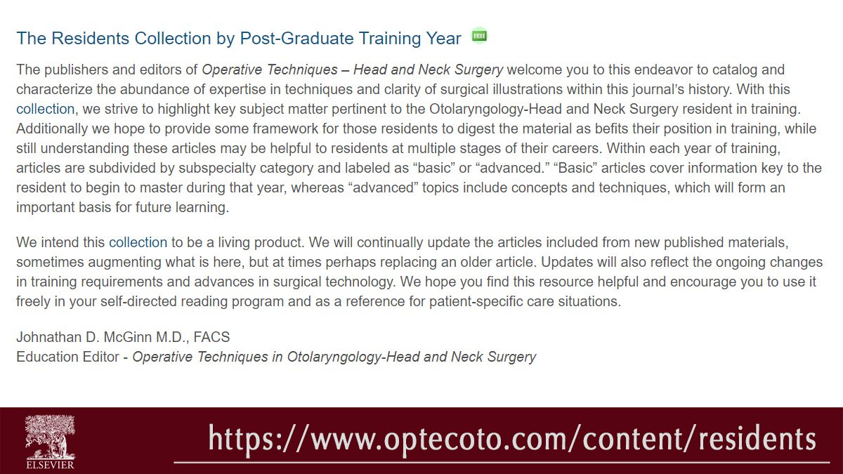 Operative Techniques in Otolaryngology-Head & Neck tweet media