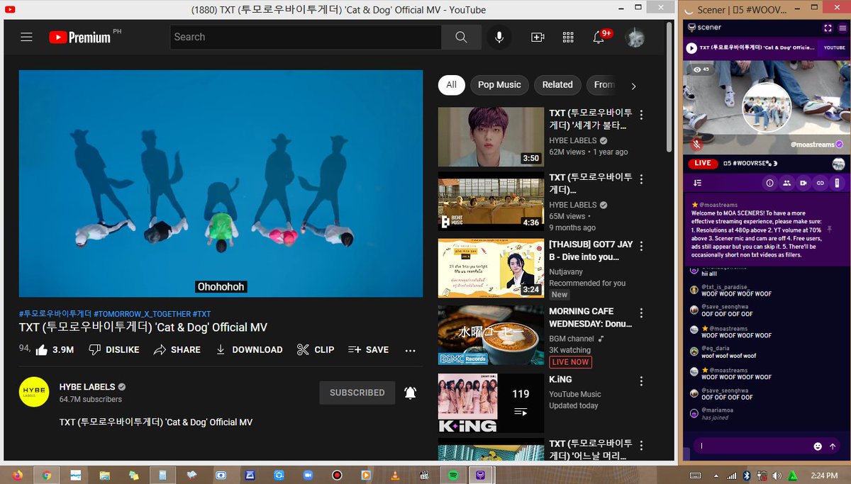 evrlstngSkie's tweet photo. Eyes up! Stream party is still ongoing. Ya know it's not too late come and bark with us, right?

MOAS UNDER ONE WOOF 🐾
#TXT_XTIME #WOOVRSE
@TXT_members
 @TXT_bighit https://t.co/bHATFAJWl7