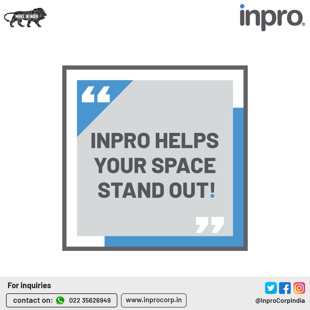 InproCorpIndia's tweet photo. Inpro adding the right amount of protection and elegance to your space, always!๐๐ผ๐๐ผ
#InproCorpIndia #safety #protection #architecture #interiordesign #interiordesigner #interiordecor #wallsafety #buildingsafety #protectingbuildings #myinpro #commercialdesign https://t.co/nQGEKXDWsg