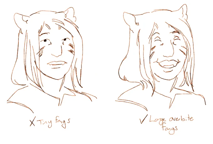 also heres how you draw miqote teeth cheers 