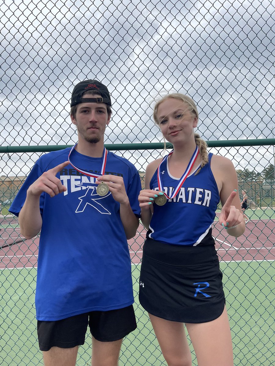 LayneCoach's tweet photo. Congratulations @RedwaterA Tennis. Drew and Cooper District Champion Mixed, Abi and Macie runner up will all go to regionals. Girls team is District Champions!! https://t.co/fg9EcBFY1X