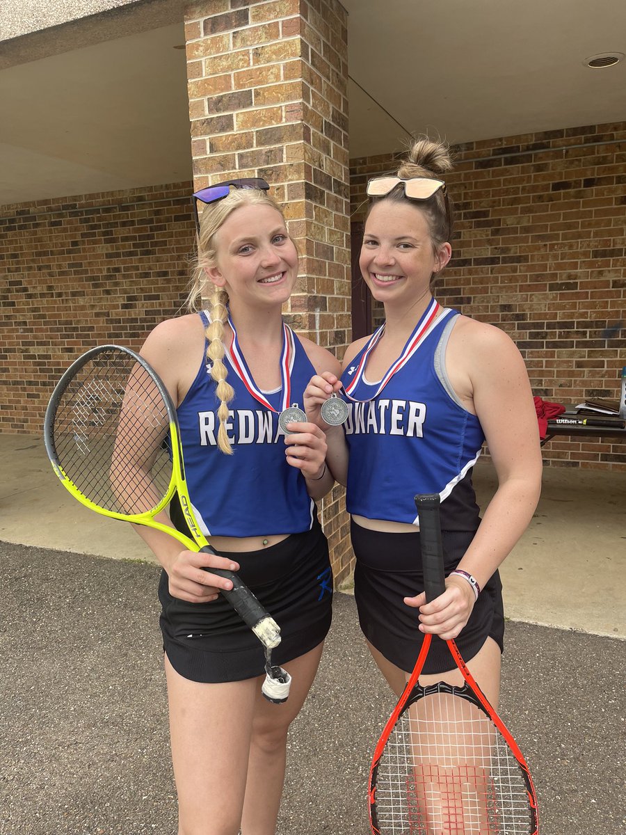 LayneCoach's tweet photo. Congratulations @RedwaterA Tennis. Drew and Cooper District Champion Mixed, Abi and Macie runner up will all go to regionals. Girls team is District Champions!! https://t.co/fg9EcBFY1X