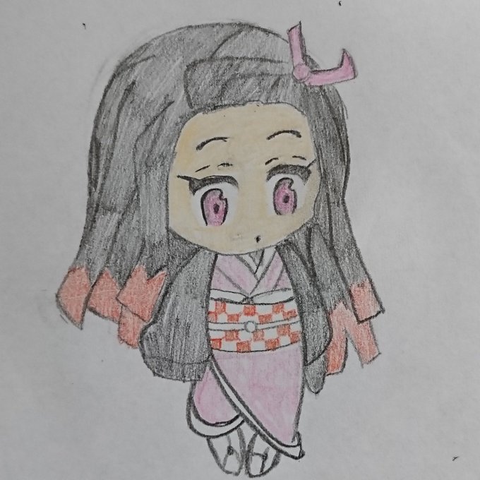 ヨネスケ🌟 ̖́-🌽さんがTwitterに投稿した竈門禰豆子(鬼滅の刃)のイラスト。