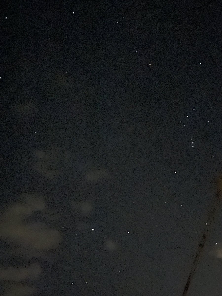 Chubbs_Jericha's tweet photo. The sky freckles are back! #nightsky #stars #Texa #texasnight #mydogchubbs #book #cheetos https://t.co/1fzdRycLGB