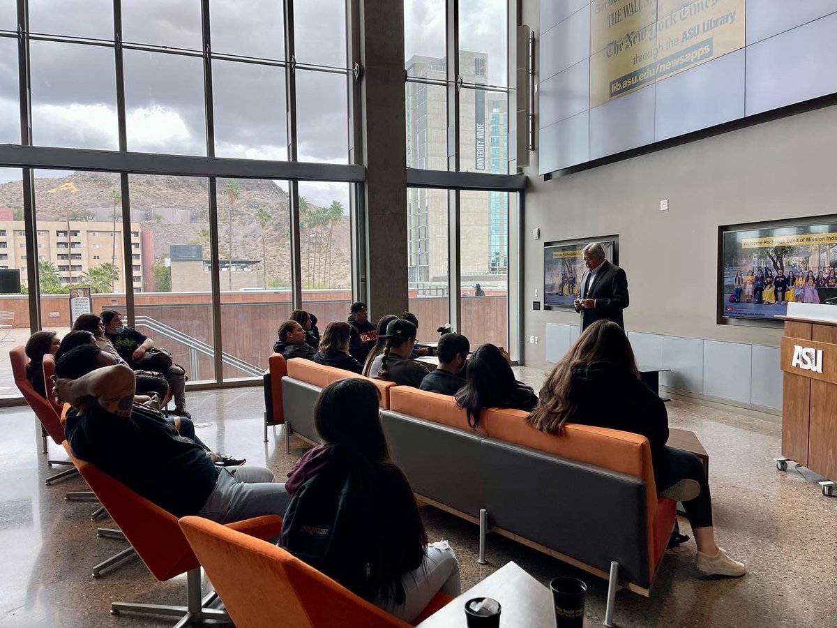 asu_oaii's tweet photo. Today we had the pleasure of meeting some amazing students from the Pechanga Band of Mission Indians. It was a pleasure to visit with and share our American Indian resources with with these impressive students. We look forward to seeing you in the future! 🔱 #NativeSunDevils https://t.co/UZnUdZWlTr