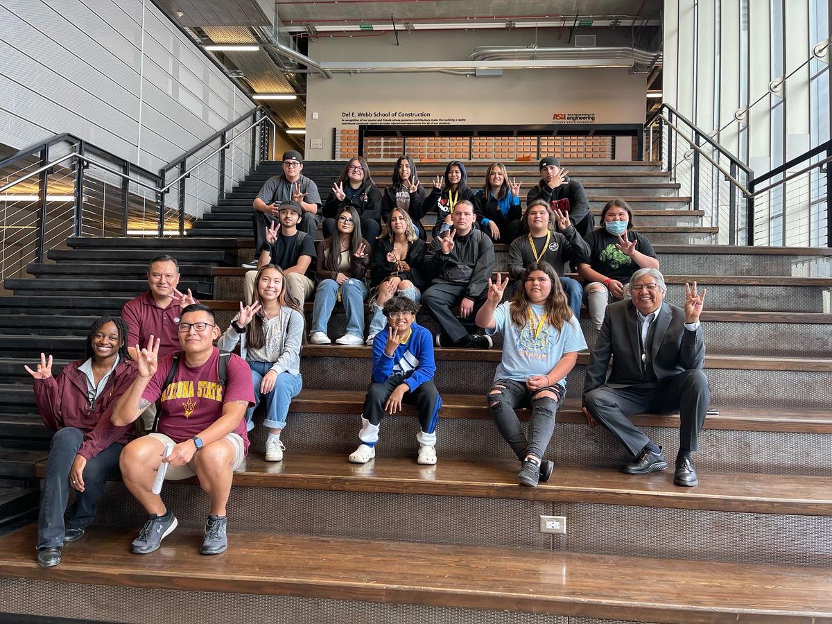 asu_oaii's tweet photo. Today we had the pleasure of meeting some amazing students from the Pechanga Band of Mission Indians. It was a pleasure to visit with and share our American Indian resources with with these impressive students. We look forward to seeing you in the future! 🔱 #NativeSunDevils https://t.co/UZnUdZWlTr