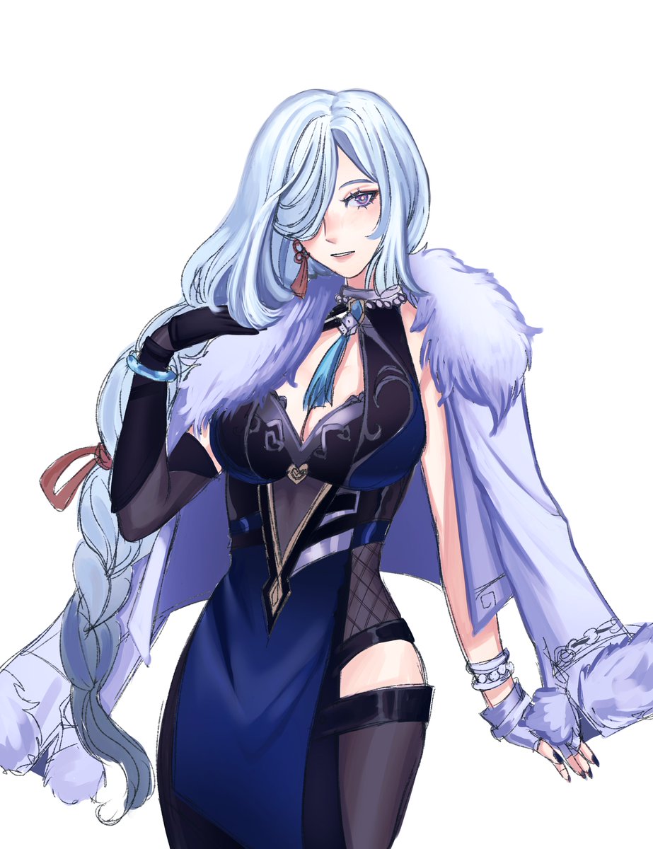 ghouleo_'s tweet photo. dont have time to properly render this but hear me out 
#shenhe #yelan https://t.co/HZek0wgsfI