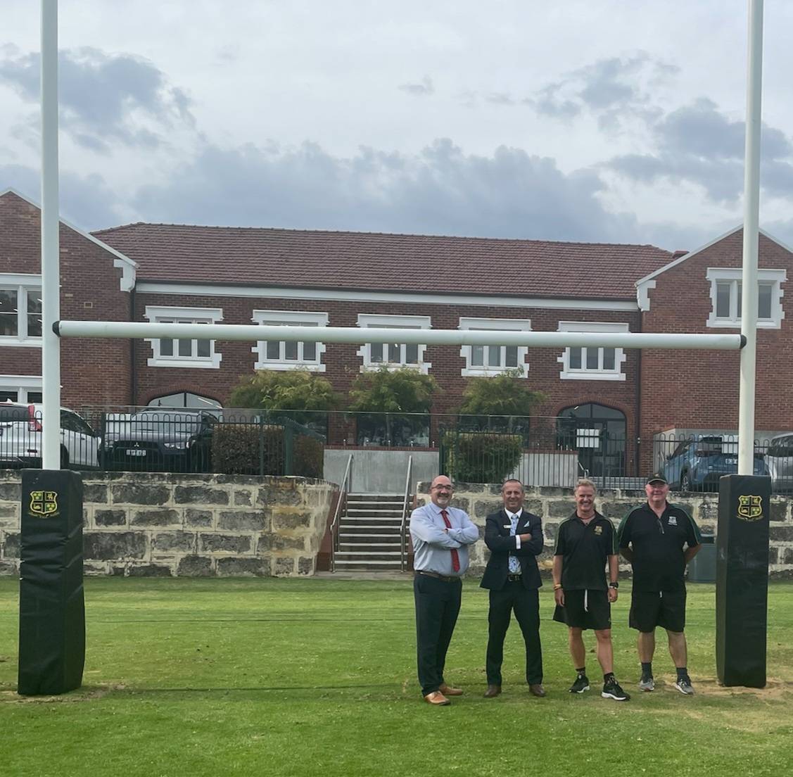 This is a post about posts. Wesley's new rugby posts on Ward Oval, to be precise. The finishing touch to our new pitch. Stay posted for more post posts, soon!