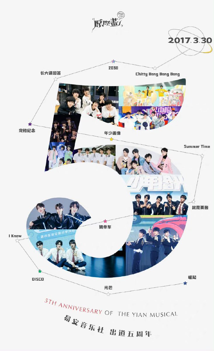 SUNYIHANGTH's tweet photo. ꒰📸⤾· 220330 易安音乐社 อัพ weibo : 
YiAnMusicClub เดินทางมาถึง 330 ครั้งที่ 5 ดวงดาวส่องสว่างสดใสในยามค่ำคืนสุดท้ายก็เติบโตเป็นดวงจันทร์ในทะเลกว้า�� เก็บทุกความทรงจำไว้เป็นที่ระลึก ขอให้หนุ่มๆ เติบโตอย่างเข้มแข็ง สุขสันต์วันเดบิวต์ครบ 5 ปี🎂
 
#YiAn5thAnniversary https://t.co/6hv3ZQRoQO