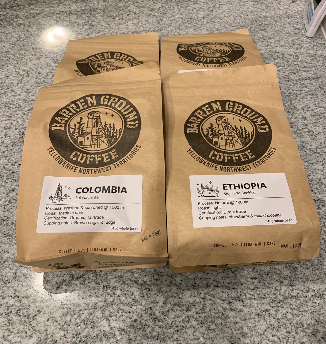gale_in_yk's tweet photo. Got to watch Team NWT in a close 🥌 match-up against Team Alberta yesterday at #CJCC2022. Also got my @B_G_Coffee supply replenished. https://t.co/Y1XS5LvCsI