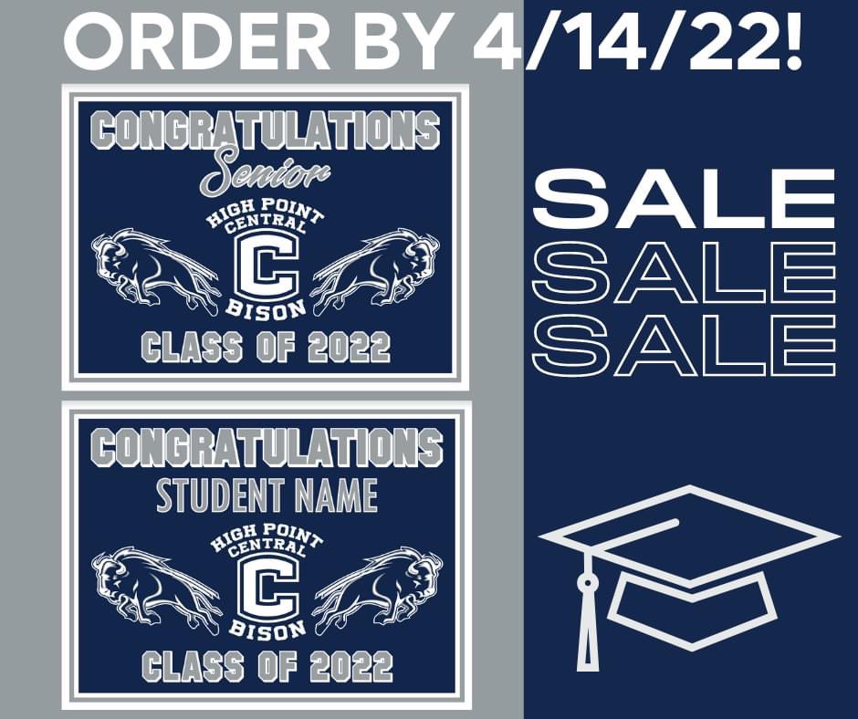 SENIOR Yard Signs are now on sale through April 14th! Scan the QR code below to order online... #RollBison