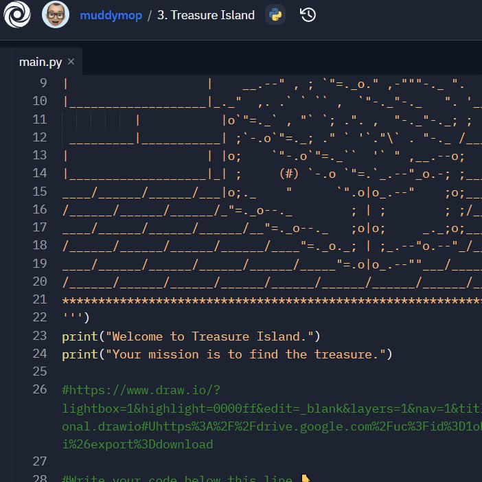 muddymop's tweet image. Day 3 is about conditional statements, logical operators, code blocks and scope. Struggled a little on the conditional statements, but I made it through at last! #100DaysOfCode #Python #OlderCoder @LondonAppBrewer @yu_angela