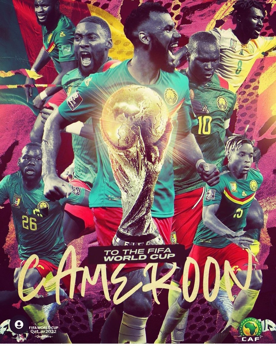 MokambeOfficial's tweet photo. Qatar here we come. Indomitable lions of Cameroon https://t.co/uwSsnD2Tvs
