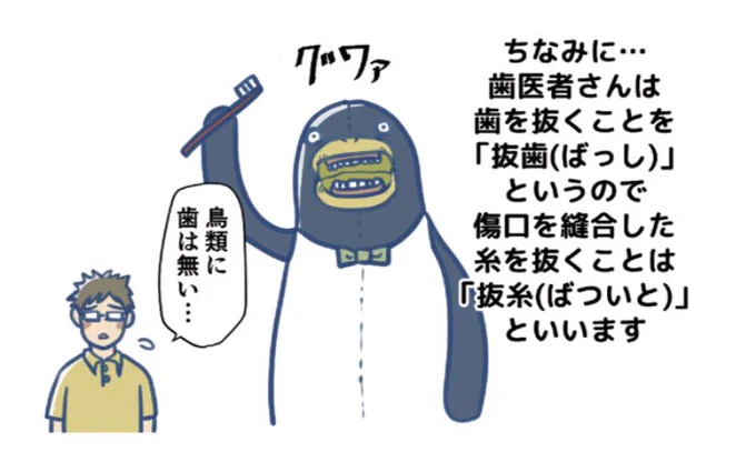 🦷わず。
陽気な先生とゆかいな歯科衛生士さんたちのクリニックなのでほがらかに親知らず粉々にされてきました。 