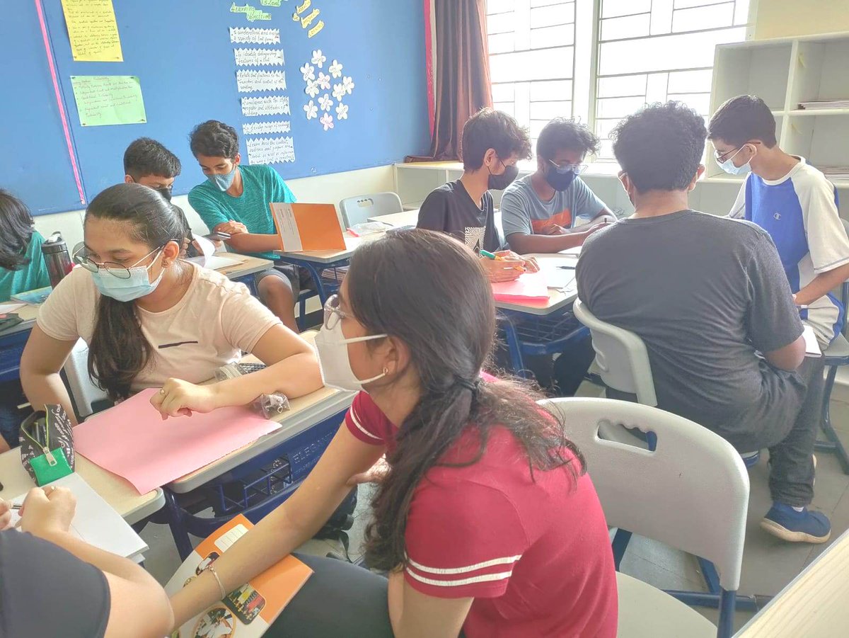 ManthanSchool's tweet photo. AS Level Pure Math Activity
11th graders did a recap activity related to quadratics in which they applied derivations and properties of quadratics to find vertex, minimum/maximum points and nature of the roots. The activity was presented in the form of posters by the students. https://t.co/PcDQ2aYUuC