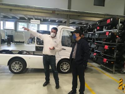 CenntroMotors's tweet photo. Today, CENN Founder and CEO Peter Wang visited newly acquired CENN Automotive Europe &amp; spent some time visiting the production floor.   The team in Herne is among the best. They understand the product, fleets and have made incredible innovations on the line and our vehicles. https://t.co/r4ZNi8JDcn