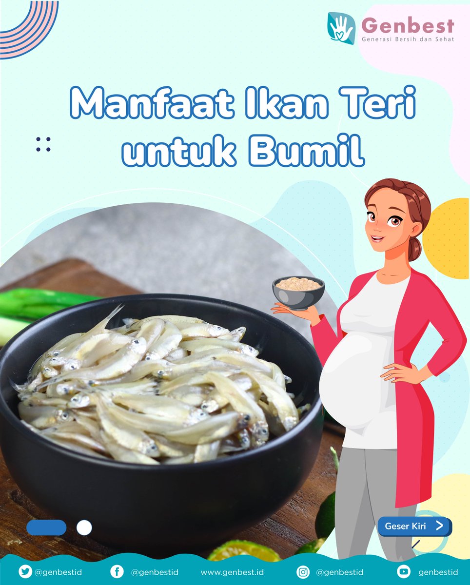 genbestid's tweet photo. Ternyata ikan teri memiliki banyak manfaatnya, khususnya untuk ibu hamil.
Namun perlu diketahui, Food and Drug Administration merekomendasikan bumil makan setidaknya 8-300 ons per minggu dari berbagai makanan laut rendah merkuri, termasuk ikan teri.
#GenBest #SadarStunting https://t.co/bUp8HeBb36