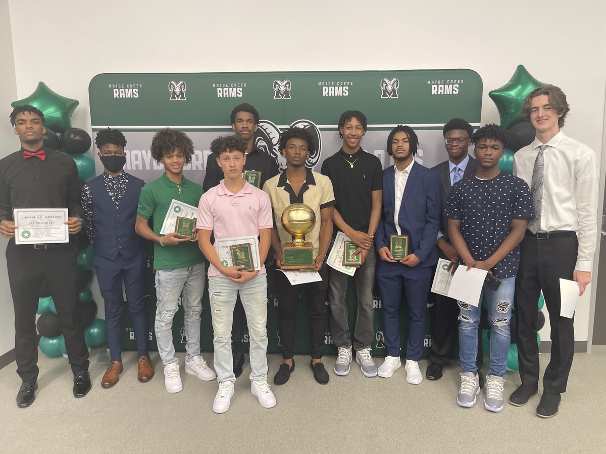 Varsity 2021-2022 Basketball Team.  ⁦<a href="/MCRamsHoops/">Mayde Creek Boys Basketball</a>⁩