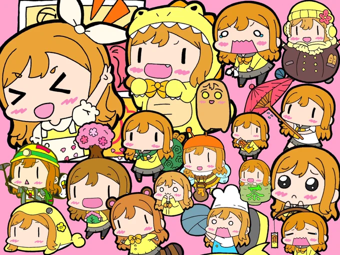 前に描いたAqours1年生の詰め合わせの詰め合わせ🍭😈💮 