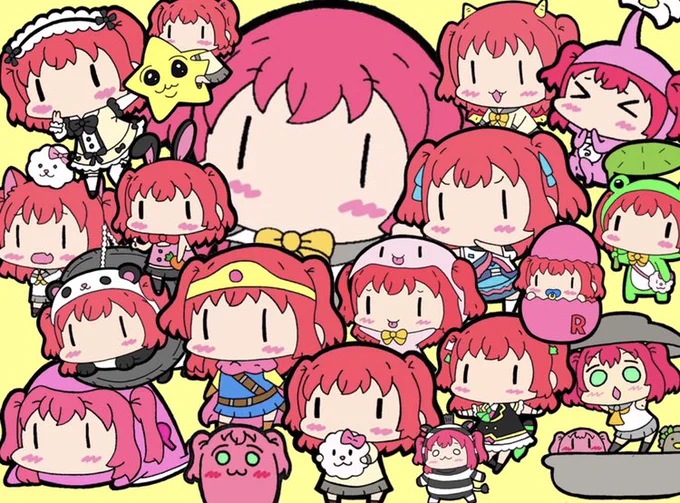 前に描いたAqours1年生の詰め合わせの詰め合わせ🍭😈💮 