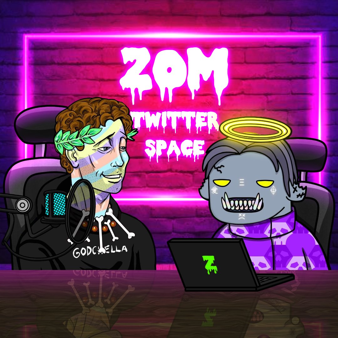 ZOMNFT's tweet photo. Doing a Q&amp;A Twitter Space with @CirrusNFT tomorrow at 11AM PST! Bring your questions! 💭🎙 

We'll be giving out WL spots to Attendees 📃🧟

Set a reminder here : https://t.co/VIXmoTJ2nq

#NFTCommunity #NFTs #NFTGiveway https://t.co/i9xok6r4Ro