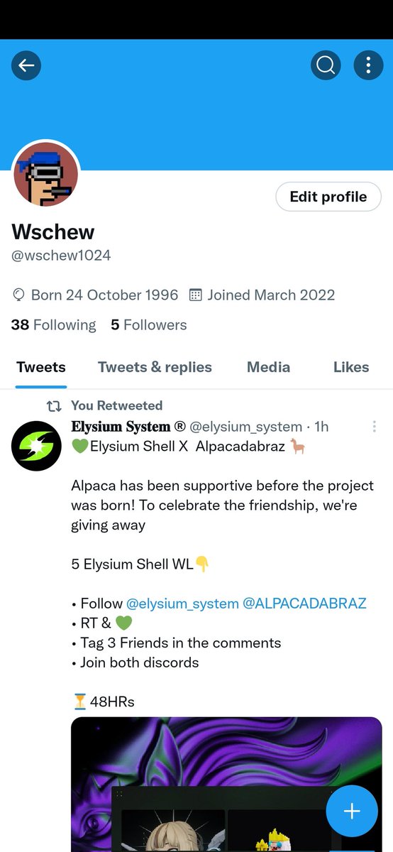 wschew1024's tweet photo. @elysium_system @ALPACADABRAZ @sookyi19 @HJ @SJ
0xec1F4C192ce064304E9335B94A3Ba436cAf86a91 https://t.co/pM0sCm7cYP