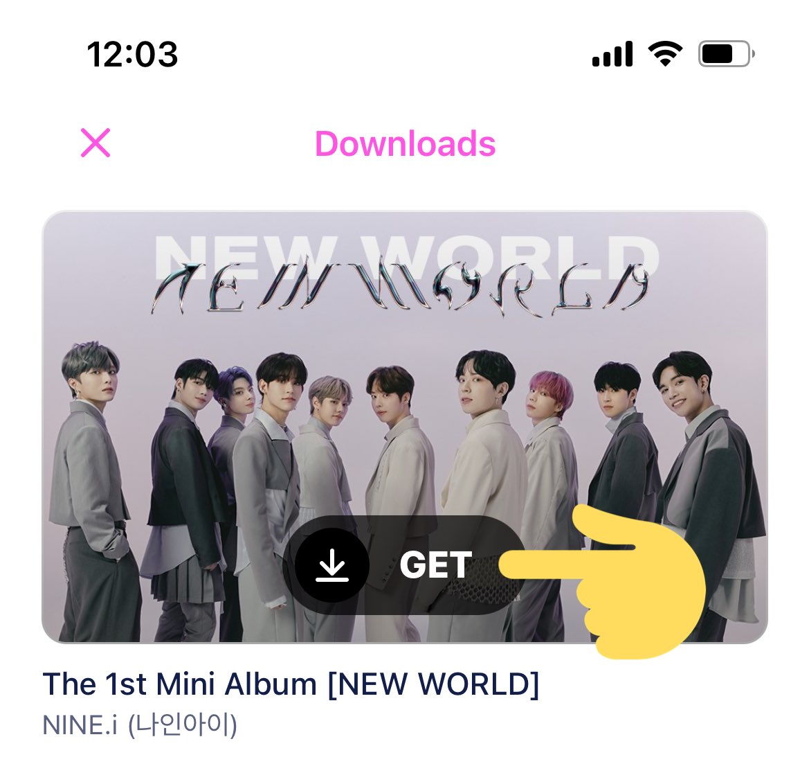 Topp_ing's tweet photo. 나인아이 @NINE_i_Firstone 의 데뷔를 축하합니다🥳

첫번째 미니 앨범 ‘NEW WORLD’의 AR 카드와 등신대를 Topping에서 비춰보세요. https://t.co/cNCBBBdIVV