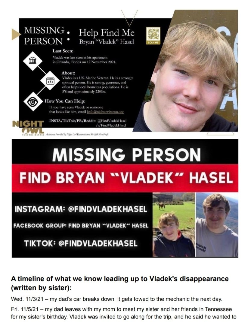 PhD_OnTheCouch's tweet photo. 👇Nerdy think he funny
Link is OK. Here's SS's of the docs tho.
https://t.co/qqFOJljiGV
@FindVladekHasel
@FocusN13
@em_jaques
Bethany I'm RIDICULOUSLY FAMILIAR 
with the #MostlyHarmless case too. #VanceRodriguez
was super prepared. 
Bryan have GEAR?
#FindVladek #BryanVladekHasel https://t.co/WXQkMXKcbM
