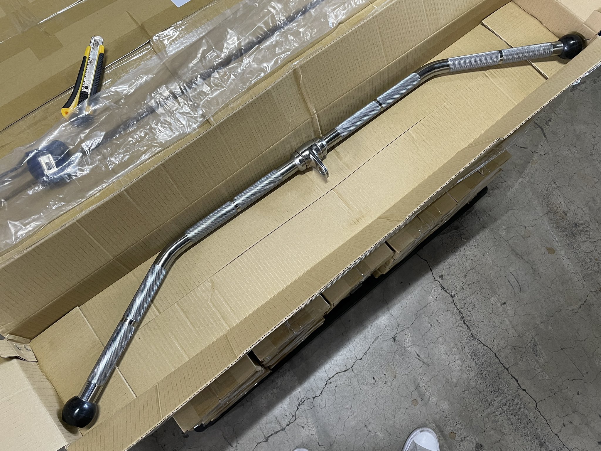 GYMWAY リボルビングフラットバー100cm ラットプル ジムウェイ