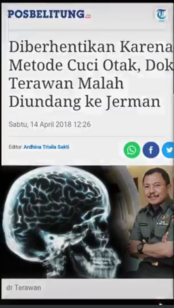 Ghurem2's tweet photo. Jangan sampai salah satu putra terbaik Bangsa ini diambil negara lain ,yuk beri dukungan pada dokter Terawan #saveterawan https://t.co/3n5eRCikna