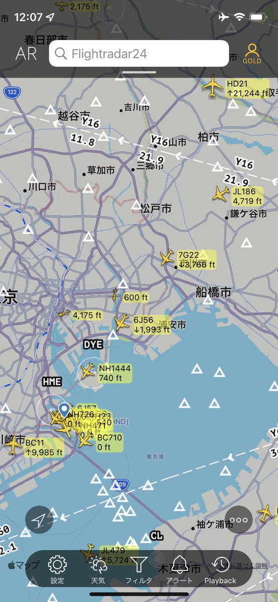 iso_pyon's tweet photo. 羽田空港そんなに風が強いわけではないのに、なぜにILS22/23アプローチ?
#NH248 #HND https://t.co/IPvYgoz27Q