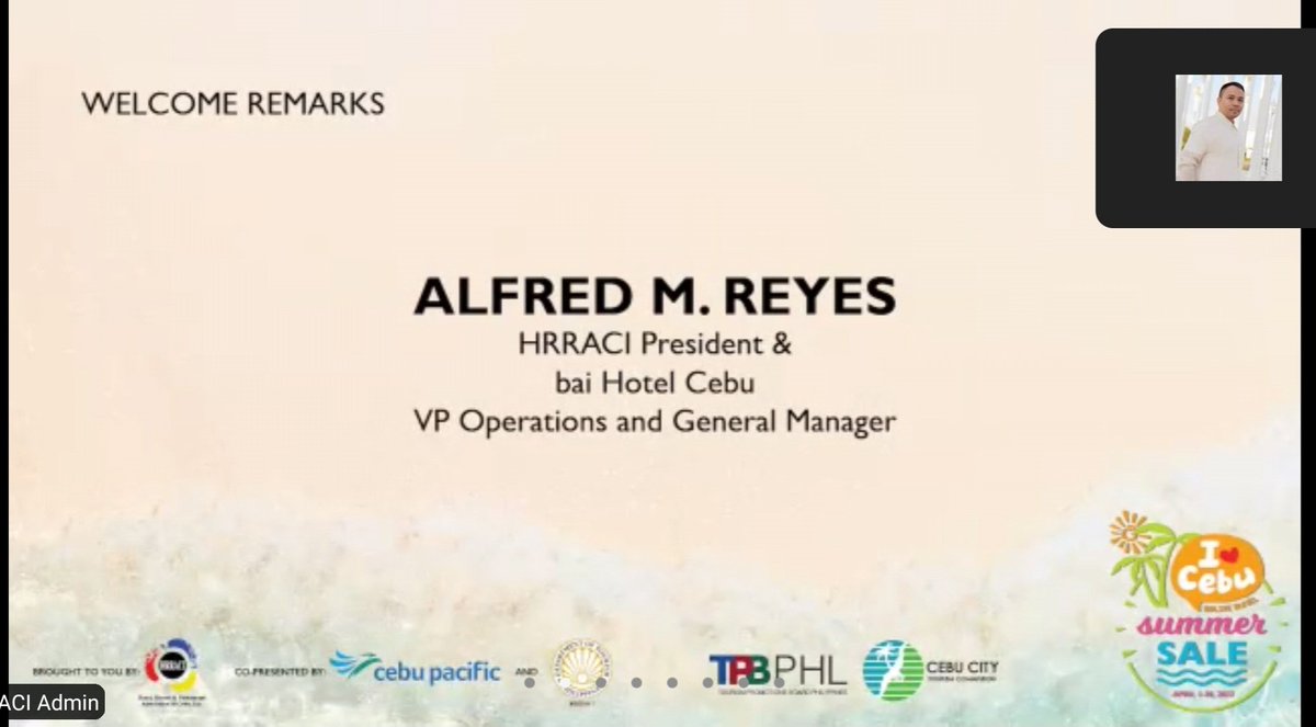 diyarista's tweet photo. NOW: Hotel, Resort and Restaurant Association of Cebu Pres. Alfred Reyes officially launches #ILoveCebu2022, the second year of #ILoveCebu online summer sale campaign offering deals on accommodations and dining from April 1 to 30. #VisitCebu .@inquirerdotnet .@InquirerBiz https://t.co/9I4JEFdl2p