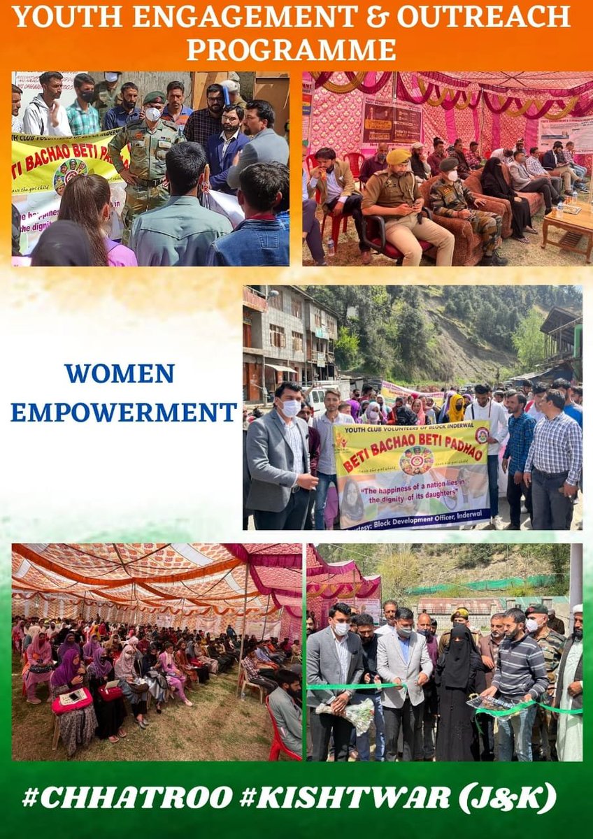 District Administration & @adgpi Join Hand to Outreach Youth for Shaping There Future.
#womenempowerment #BetiBachaoBetiPadhao 
#SayNotoDrugs #ShiningJK #IndianArmyPeoplesArmy
@DCkishtwar @infjammu @Dilsekishtwar
@TasleemwaniKAS @megirish2001 @bidishapsgs
@SherineBalti @dpbol