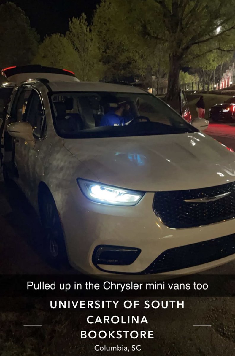 bigdonkey47's tweet photo. Not even lying @PresbyterianBSB literally pulled up in Chrysler Mini-vans to beat the Gamecocks https://t.co/70kW6YKK2I