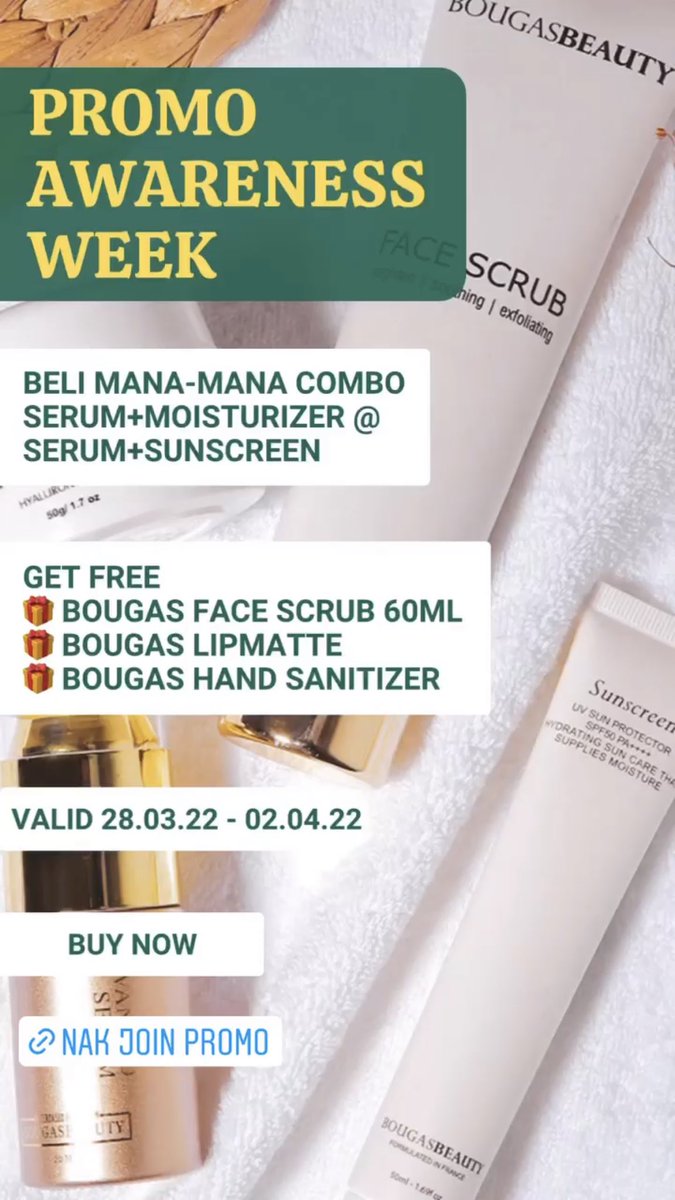 mimiamy_'s tweet photo. Hai assalamualaikum amy nak share untuk akhir bulan ni kita ada PROMO AWARENESS WEEK 🥳🥳 dimana setiap pembelian HYDRATING COMBO or PROTECTION COMBO akan terus dpat special deal dekat bawah ni. Get Free (WORTH RM90):

https://t.co/blcLCO7iJZ https://t.co/4zi4FPZBpy