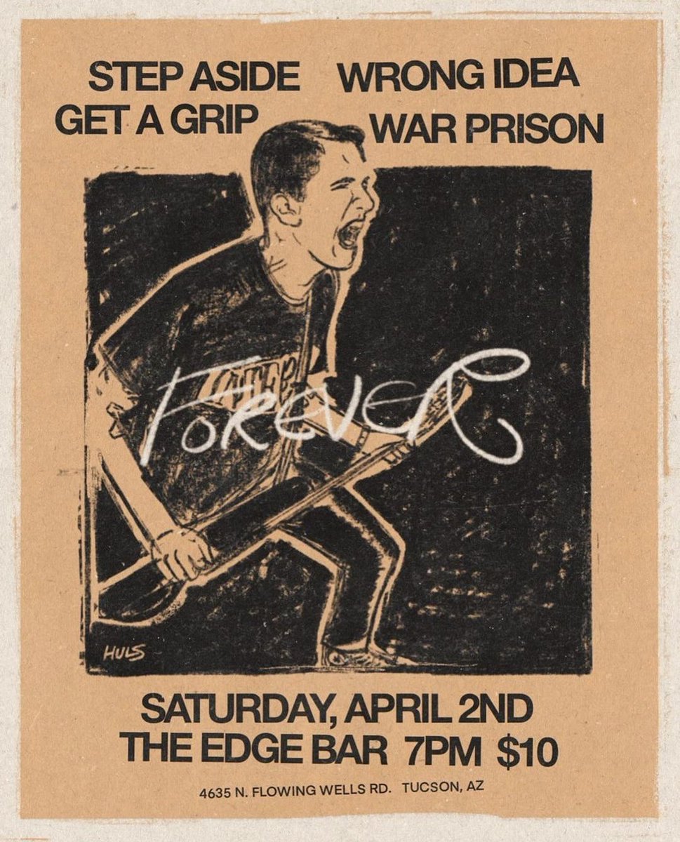 ferny_az's tweet photo. This weekend. For Alex.
#StepAside #WrongIdea #GetAGrip #WarPrison #TucsonHardcore https://t.co/y0LWfN8Squ