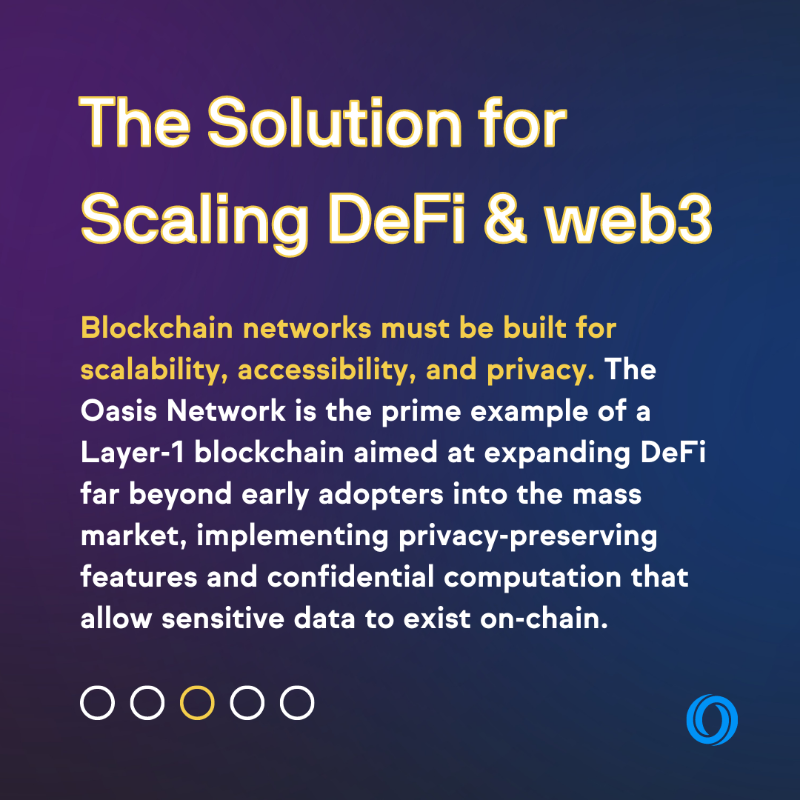 OasisProtocol's tweet photo. #web3 entered the mainstream conscience this past year, and we’re proud to be a part of the community driving its creation

But one question still stands: How can we scale?

Learn how we’re scaling web3 below and join us in doing so with the $200,000 Oasis Bloom Hackathon 🏝️