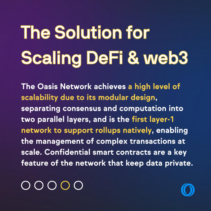 OasisProtocol's tweet photo. #web3 entered the mainstream conscience this past year, and we’re proud to be a part of the community driving its creation

But one question still stands: How can we scale?

Learn how we’re scaling web3 below and join us in doing so with the $200,000 Oasis Bloom Hackathon 🏝️