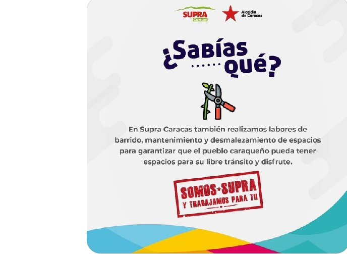 #29Mar Sabias qué supra_ccs tambien realiza labores de mantenimiento, barrido y desmantelamiento #CaracasEcológica #VolvemosAlAula @Joselopezpsuv @gestionperfecta @jaarreaza