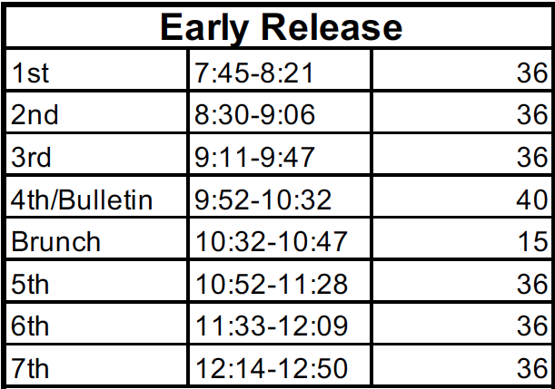 MtPleasantHigh's tweet photo. Early Schedule Thursday, March 31st &amp; holiday on Friday https://t.co/oP2LwAevMY https://t.co/Rr2eMKiQ57