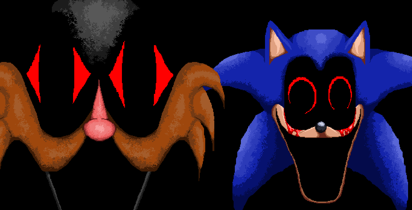 Kaua16 على X: EYX + CYN are here what do you think? #sonic #tails  #pixelart #sonicexe  / X