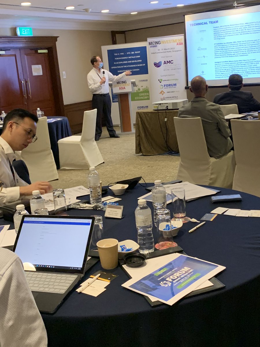 EnergyMiningCM's tweet photo. Spotlight on Forum Energy Metals Corp at #mining #investment Asia conference with MD Paul Dennison sharing on #uranium projects https://t.co/VfQkTYM8Ap