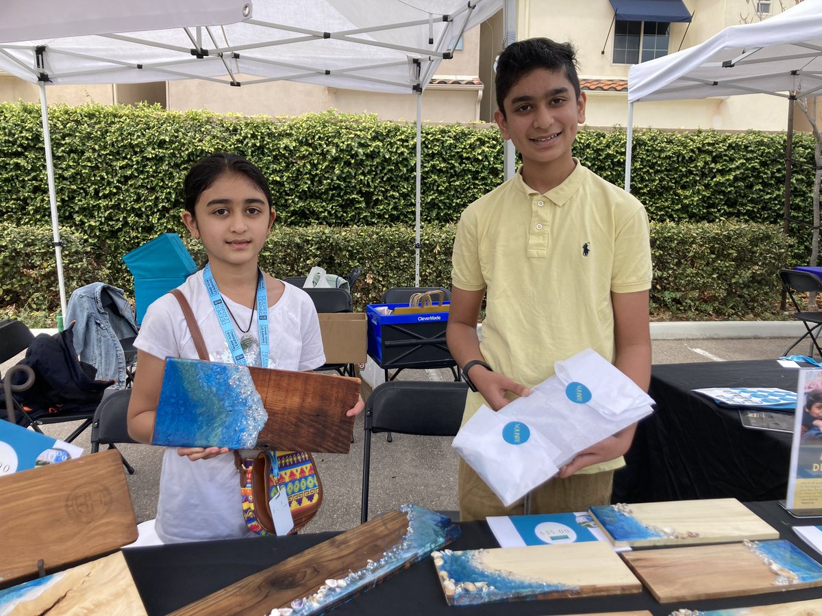 browerup's tweet photo. These student saw a need for unused wood.  “It was being wasted,” they said.  So they started a business making food boards, and they support a charity with a portion of their profits! Contact them.  They ship. Yes, I have one going home with me!  They were also great at sales! https://t.co/6BHltK35ca